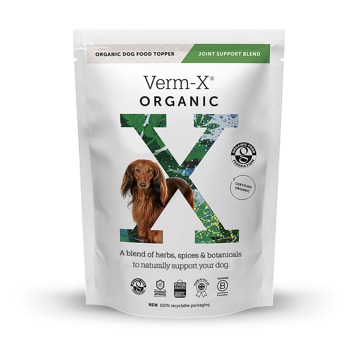 Verm-X Organic Dog Food Topper: Joint Support Blend