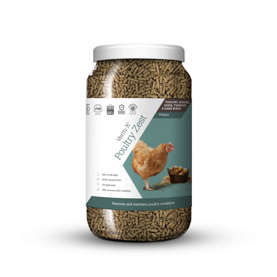Verm Account Verm-X Poultry Zest Pellets for Poultry, Ducks, Geese, Turkeys & Game